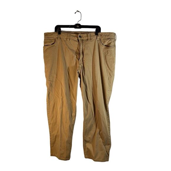 Carhartt Pants Mens Size 44X30 Tan Rugged Flex Relaxed Fit Canvas Work BN2517 - Picture 1 of 9